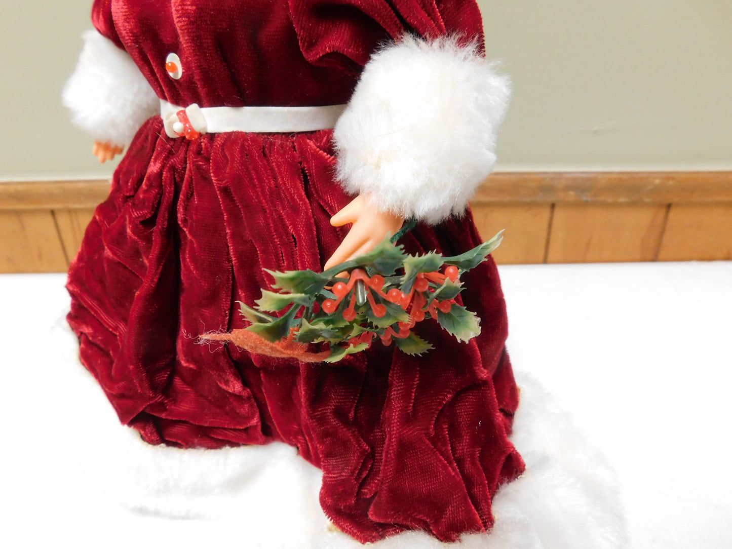 Vintage Soap Bottle Doll with Red and White Dress