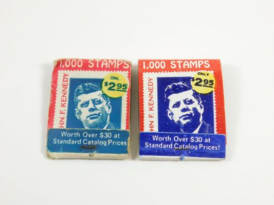Set of 2 Vintage Matchbooks 1000 Stamps JFK John F Kennedy