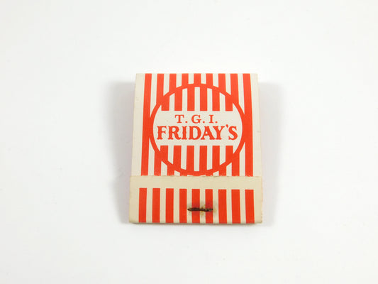 Vintage TGI Friday's Red and White Advertising Matchbook