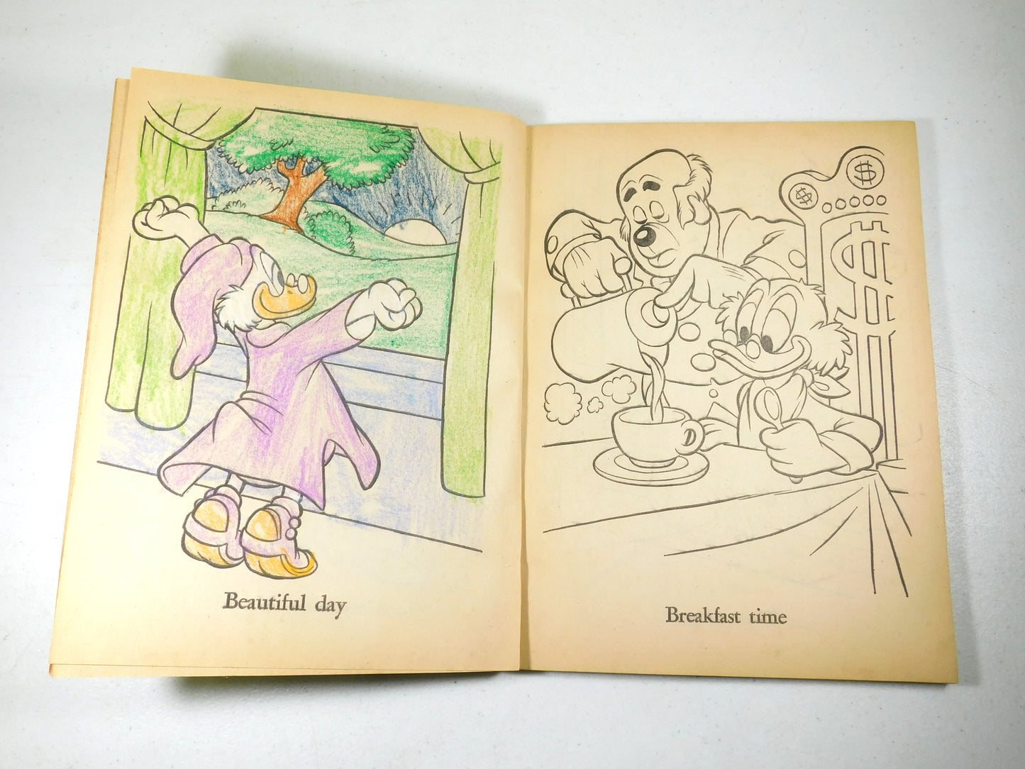 Vintage 1966 Walt Disney's Uncle Scrooge Coloring Book
