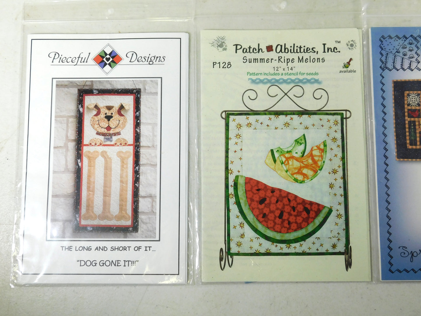 Set of 7 Patterns Bareroots, Treasured Friends, Pieceful Designs