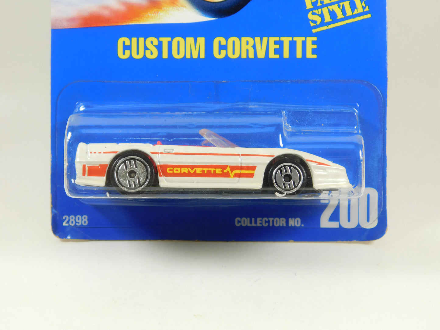 Hot Wheels White Custom Corvette Collector No. 200