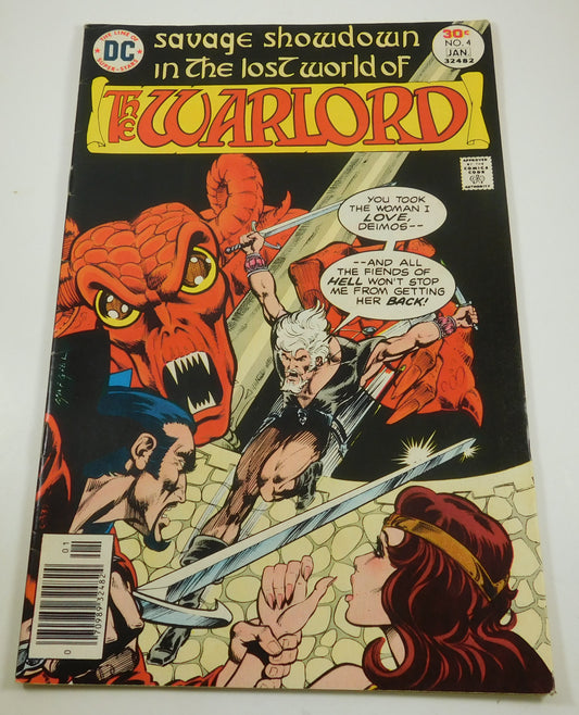 1977 Savage Showdown in the Lost World of The Warlord #4 DC Comic Book