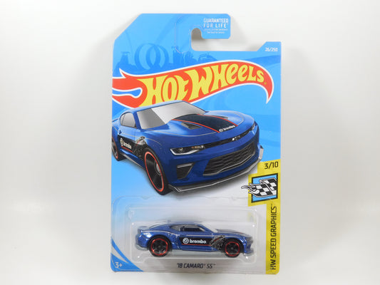 Hot Wheels Blue '18 Camaro SS HW Speed Graphics 3/10 Brembo