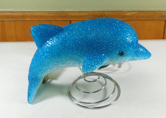 Vintage Blue Dolphin Glow Table Desk Lamp