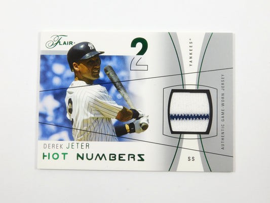 Flair Derek Jeter Hot Numbers NY Yankees Authentic Game-Worn Memorabilia Card