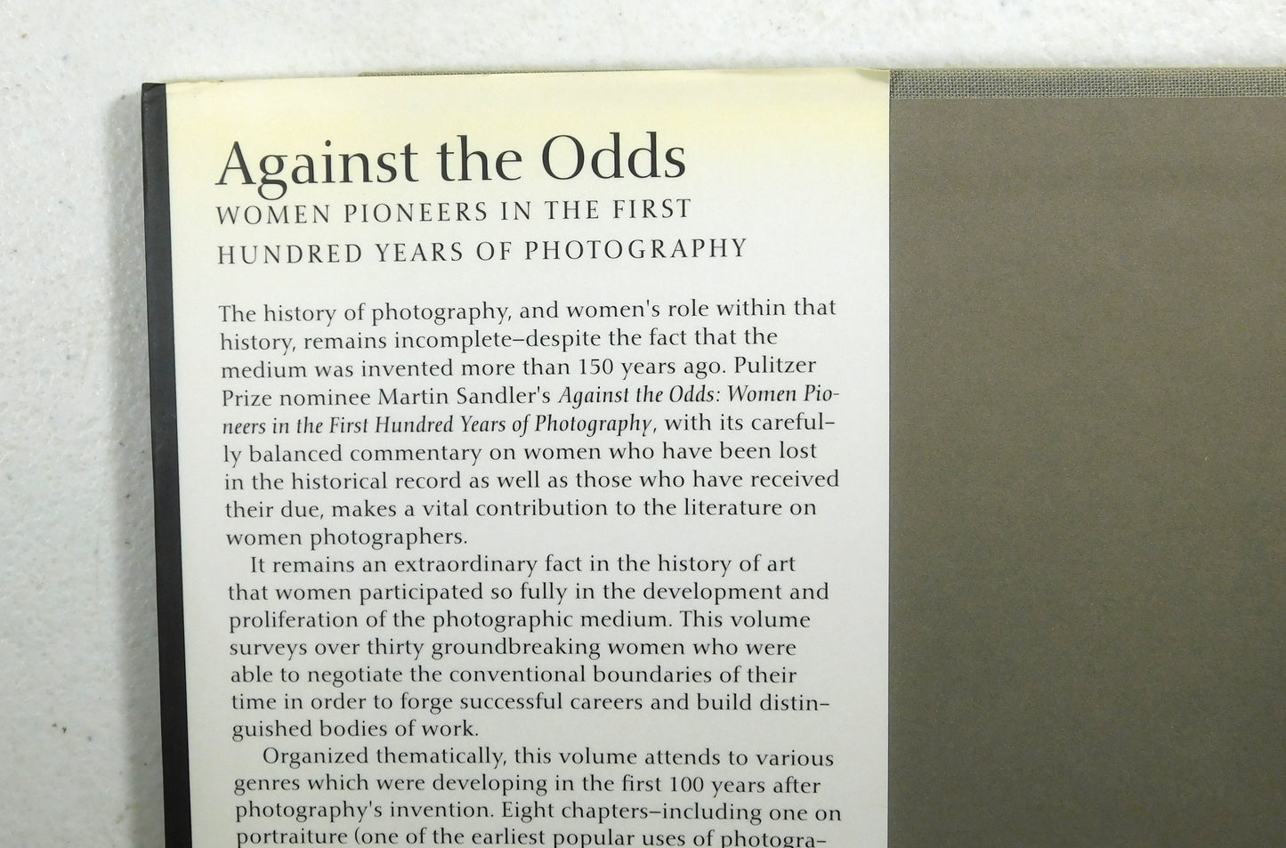Against the Odds: Women Pioneers in the First Hundred Years of Photography