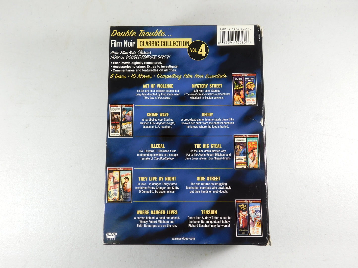 The Film Noir Classics Collection - Vol. 4 (DVD, 2007, 5-Disc Set)