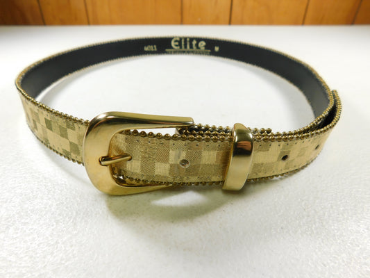 Vintage Elite 4011 M Gold Tone Fashion Belt