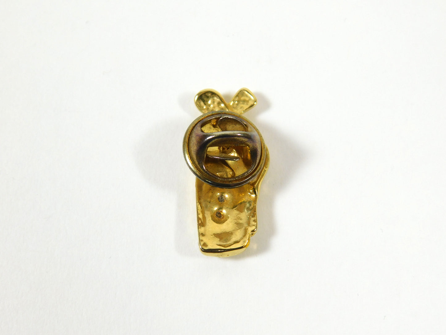 Gold Tone Golf Bag and Clubs with Rhinestones Lapel Pin