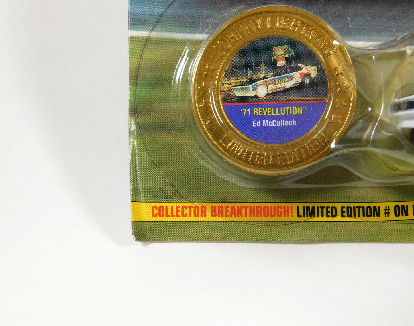 Johnny Lightning Dragsters USA '71 Revellution Ed McCulloch Blue and White Car