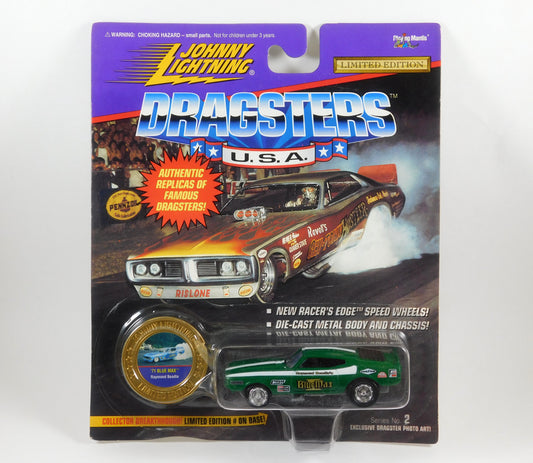 Johnny Lightning '71 Green Blue Max Raymond Beadle Dragsters USA Cars