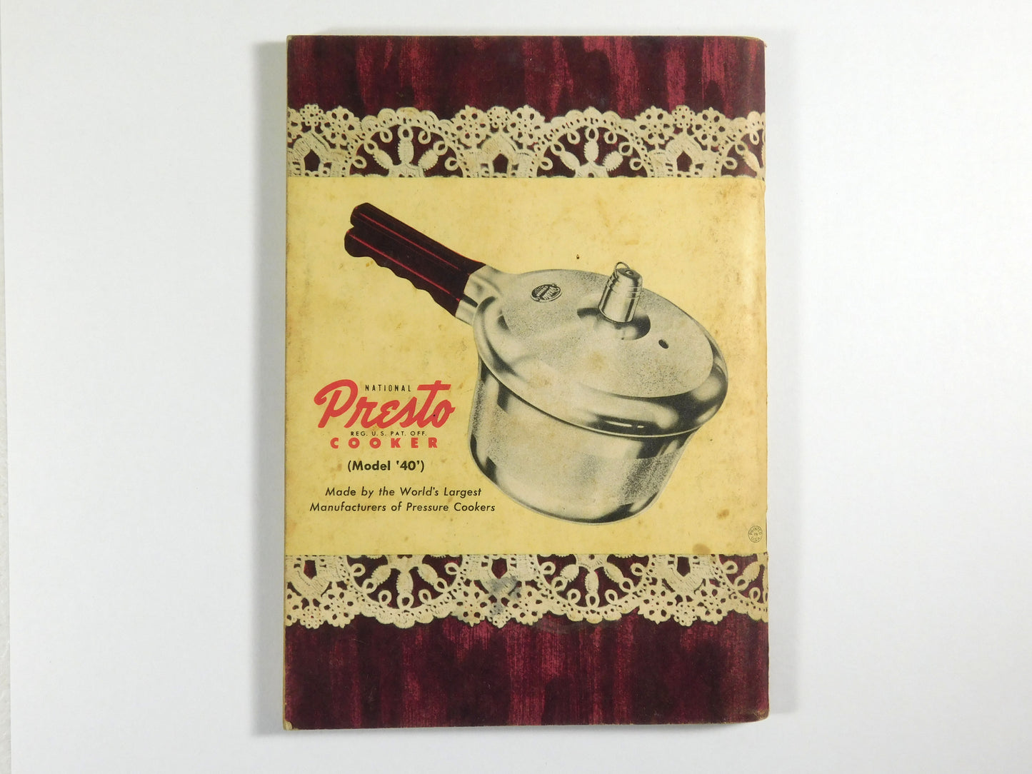 Vintage 1948 National Presto Cooker Recipe Book for Model 40
