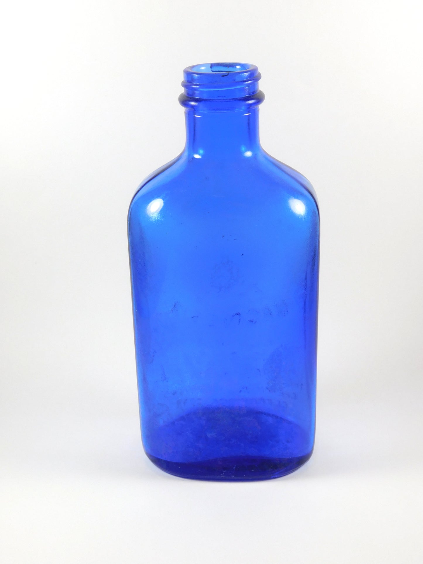 Vintage Blue Milk of Magnesia Glass Bottle