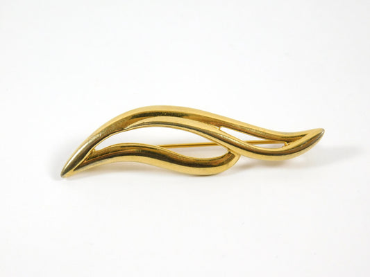 Monet Gold Tone Pin Brooch
