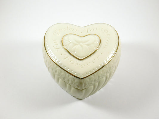 Classic Lenox For Today, Tomorrow, Forever Heart Shaped Musical Sentiment Box