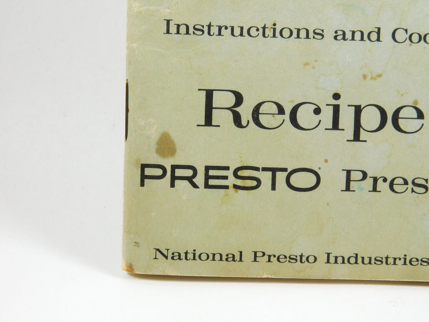Vintage 1966 Presto Pressure Cooker Instructions Cooking Time Tables Recipe Book