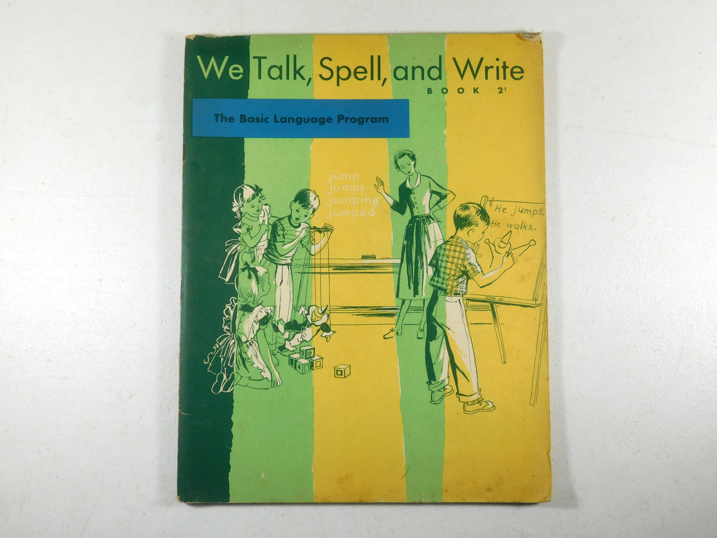 2 Vintage "We Talk, Spell, and Write" Books