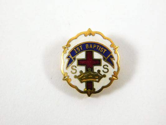 Vintage 1st Baptist SS Sunday School Lapel Pin
