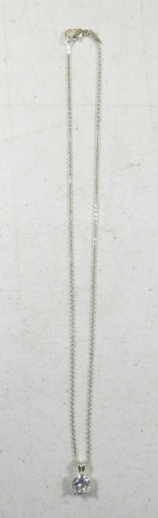 Avon Silver Tone Pendant Necklace