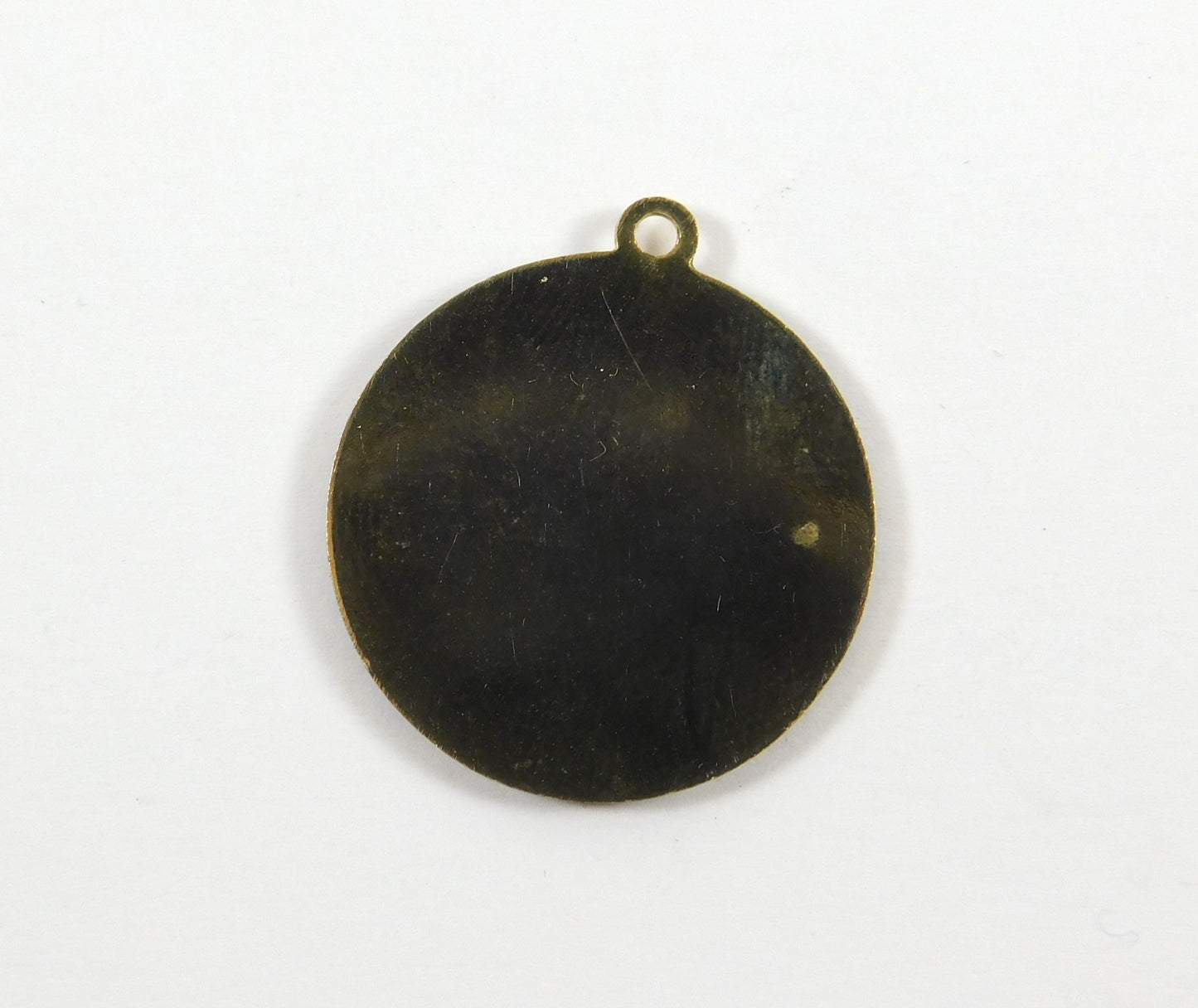 Vintage Culture Club Round Green and Gold Tone Pendant