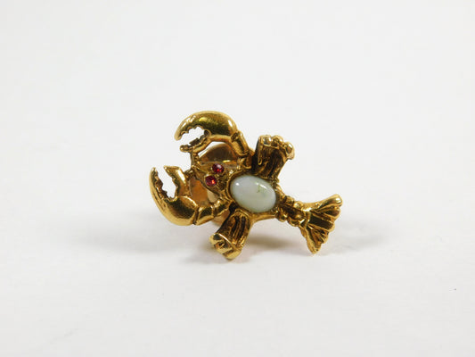 Vintage Gold Tone Lobster Lapel Pin