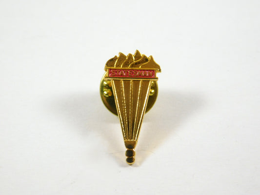 Vintage Statesmen Torch Gold Tone Lapel Pin