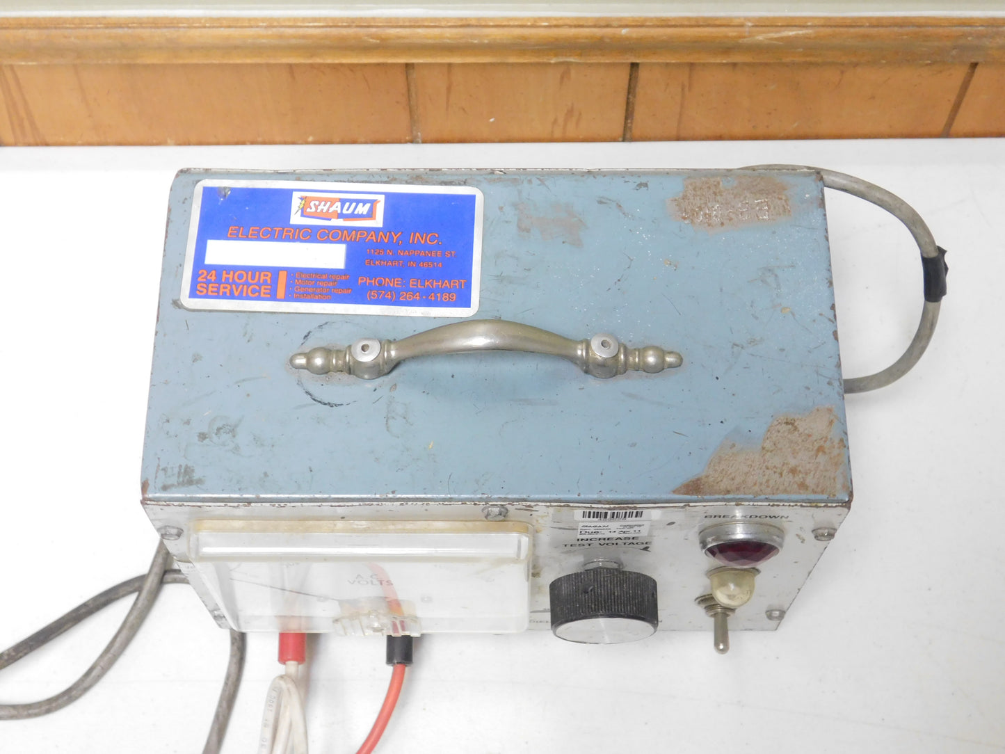 Vintage Slaughter Company Series 106-2.5W Dielectric Breakdown Tester Untested