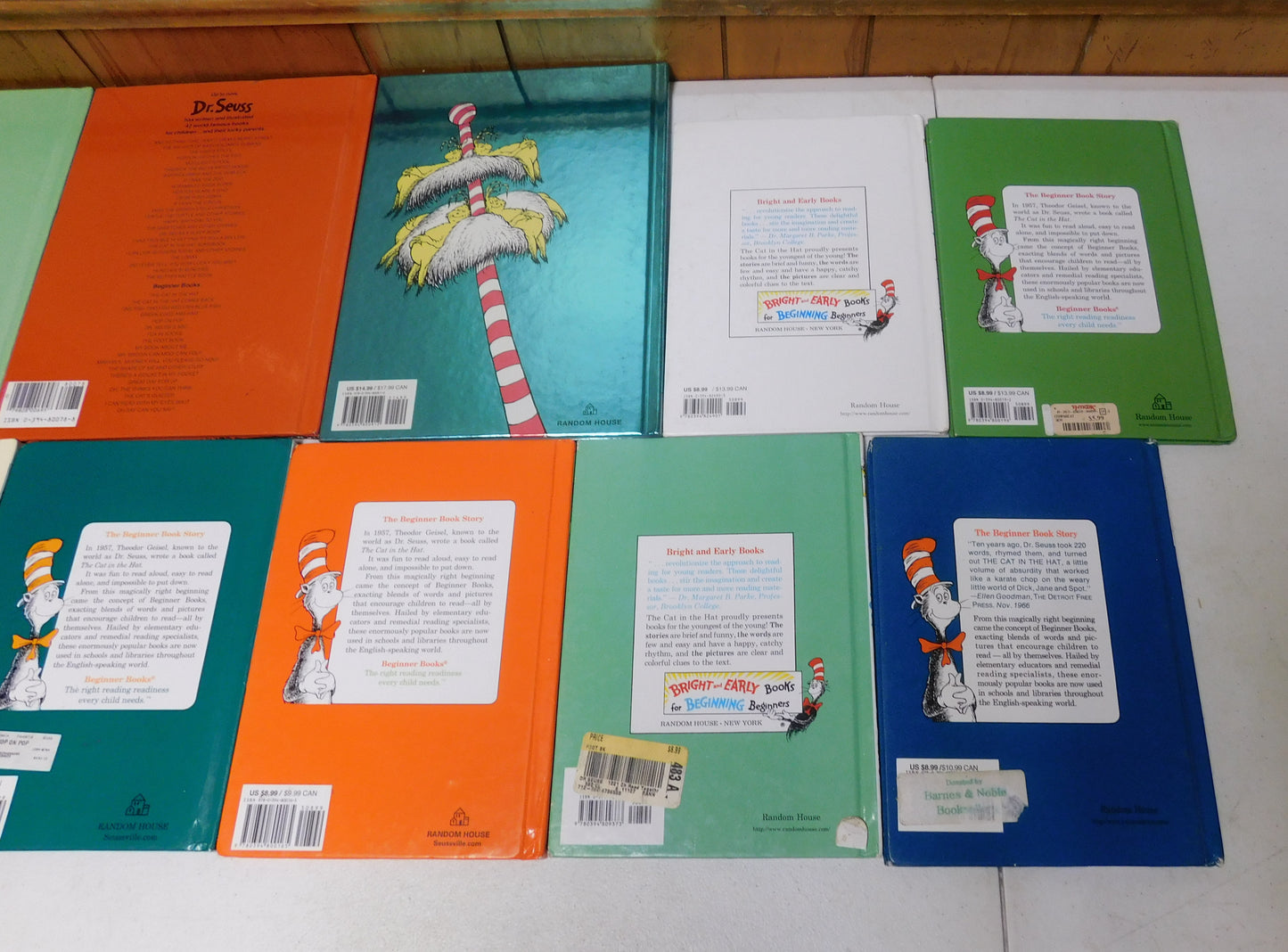9 Dr. Seuss Books Sleep Book, Horton, Fox in Socks, Green Eggs, Cat in the Hat