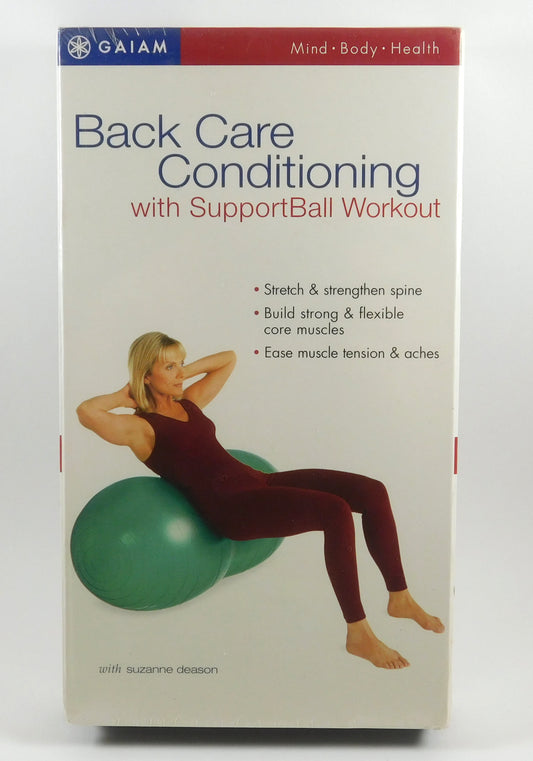 Back Care Conditioning with Support Ball Workout (VHS, 2003) Factory Sealed