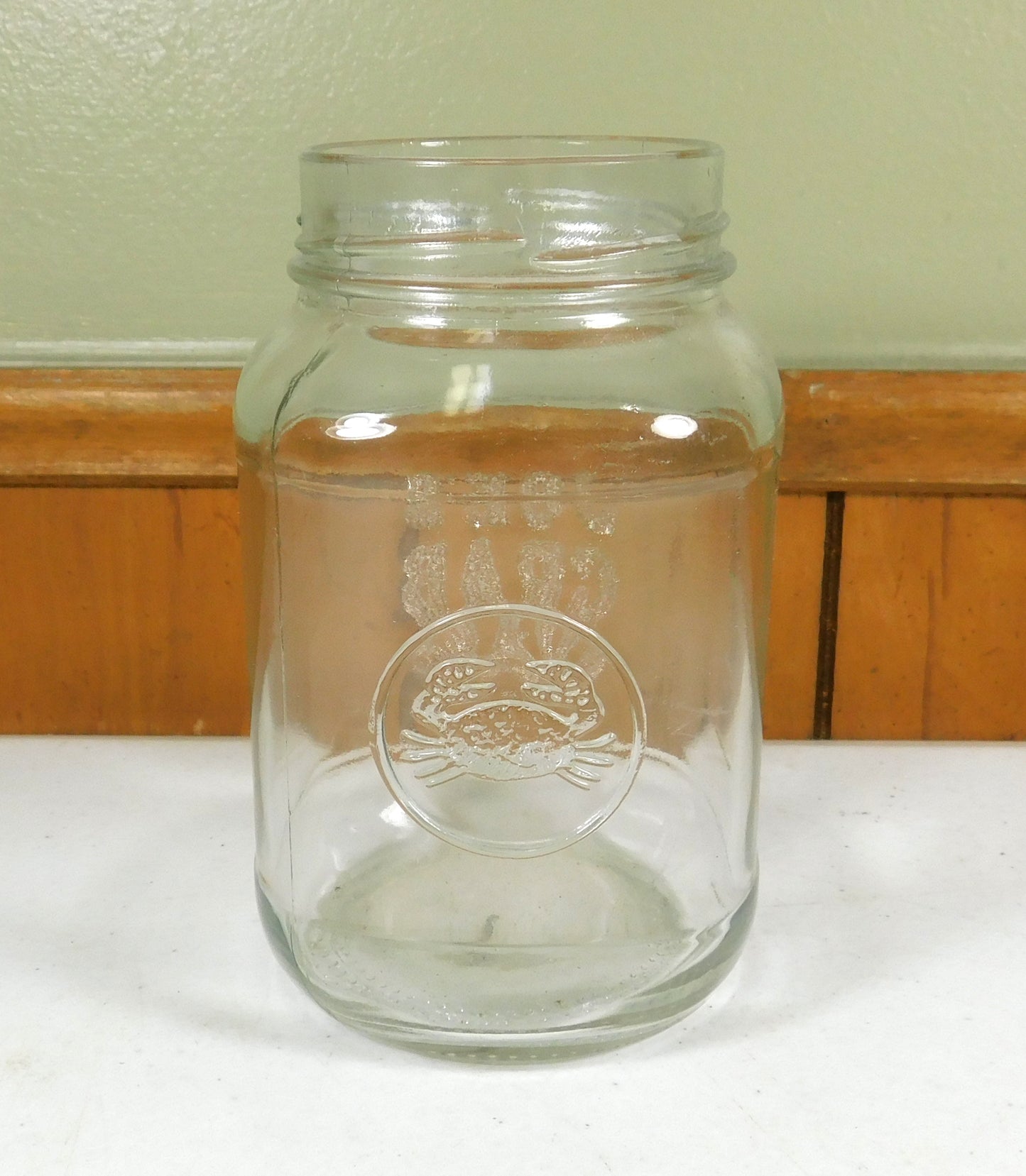Joe's Crab Shack Clear Glass Mason Jar