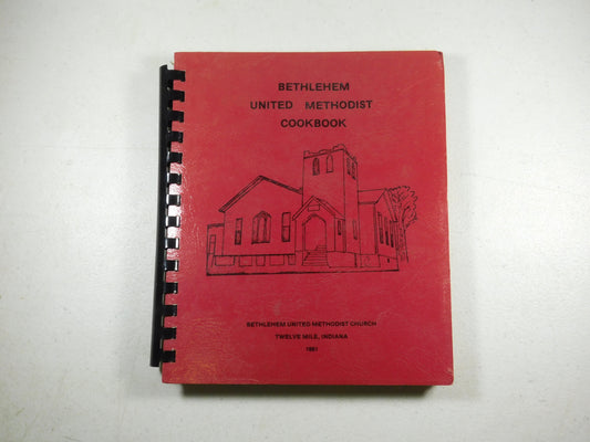 Vintage 1981 Bethlehem United Methodist Cookbook