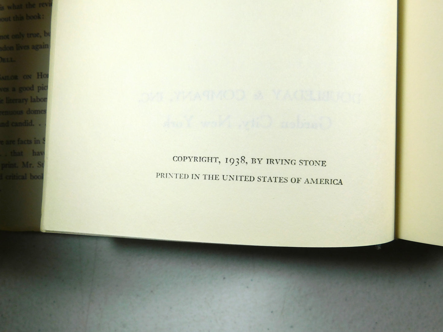 Jack London Sailor on Horseback by Irving Stone Vintage 1938 Book