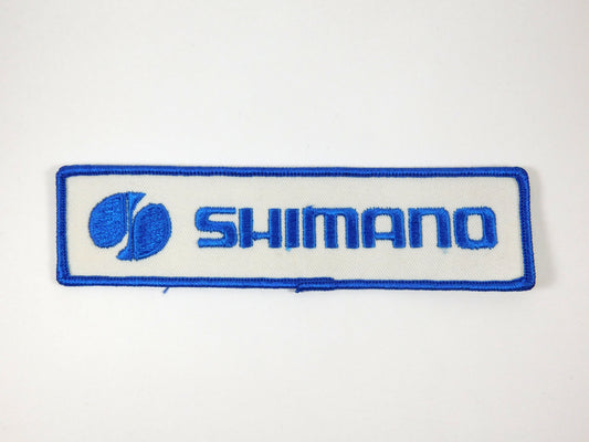 Vintage Blue and White Shimano Fishing Reels 6" Patch