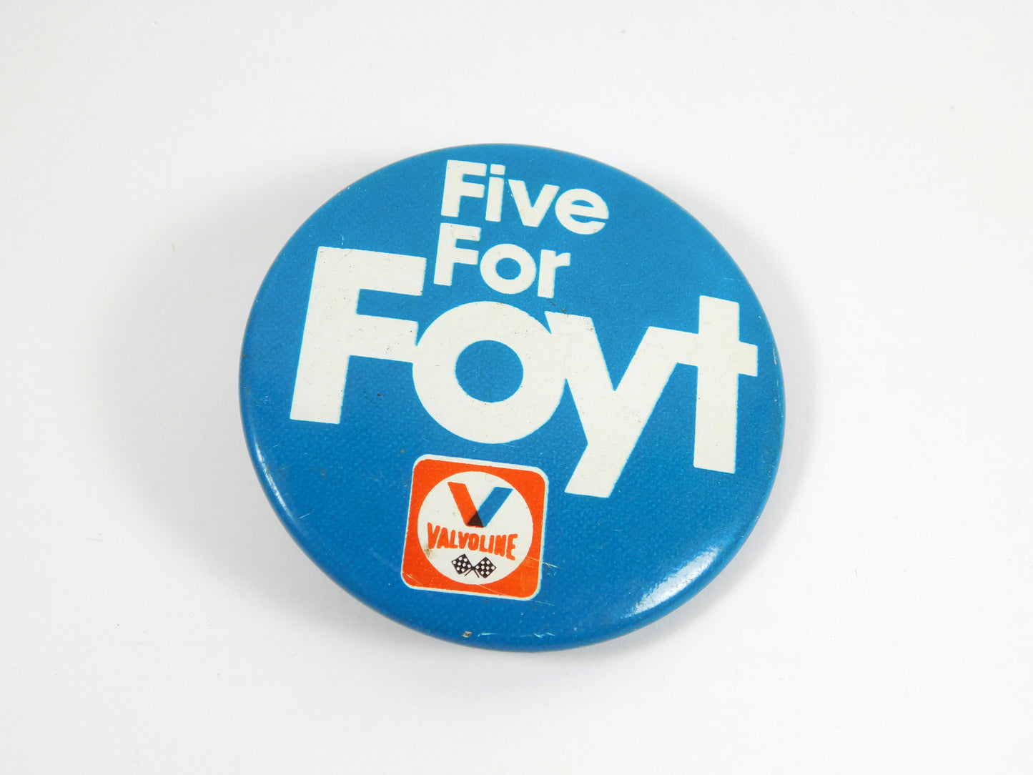 Vintage Five For Foyt Valvoline Button