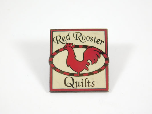 Vintage Red Rooster Quilts Lapel Pin