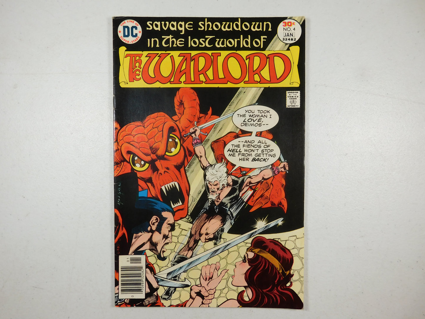 1977 Savage Showdown in the Lost World of The Warlord #4 DC Comic Book