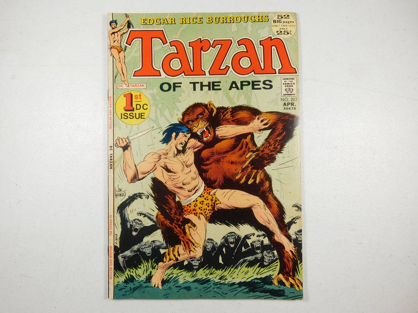 1972 Tarzan of the Apes #207 1st DC Issue Comic Book