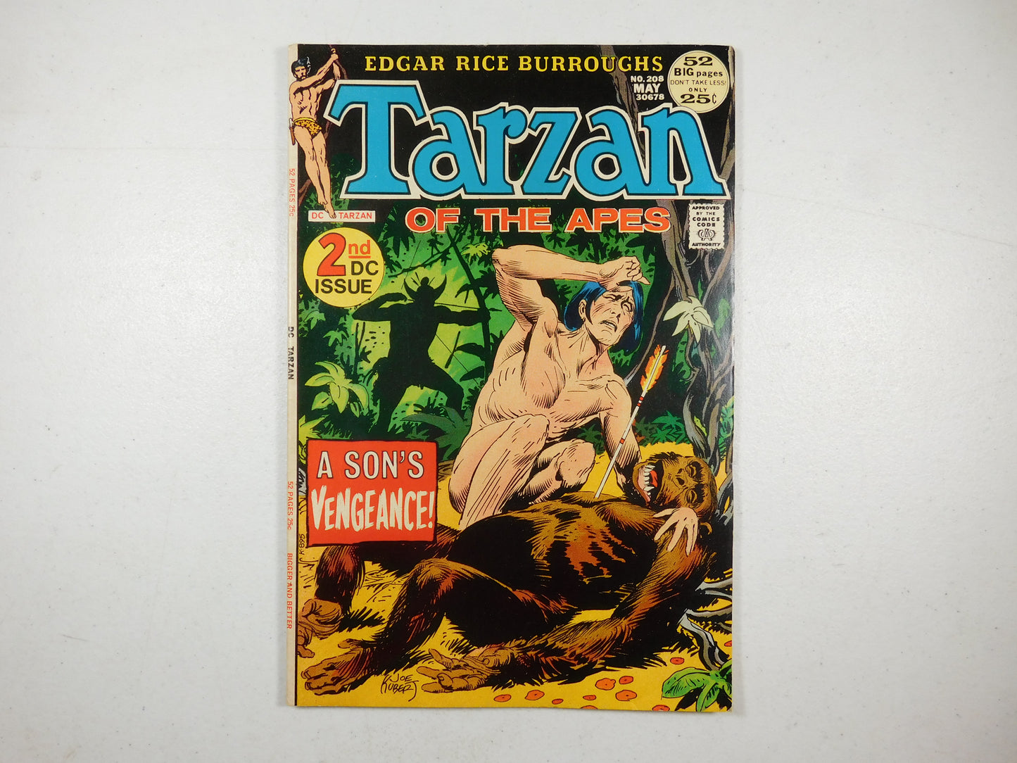 1972 Tarzan of the Apes #208 2nd DC Issue Comic Book