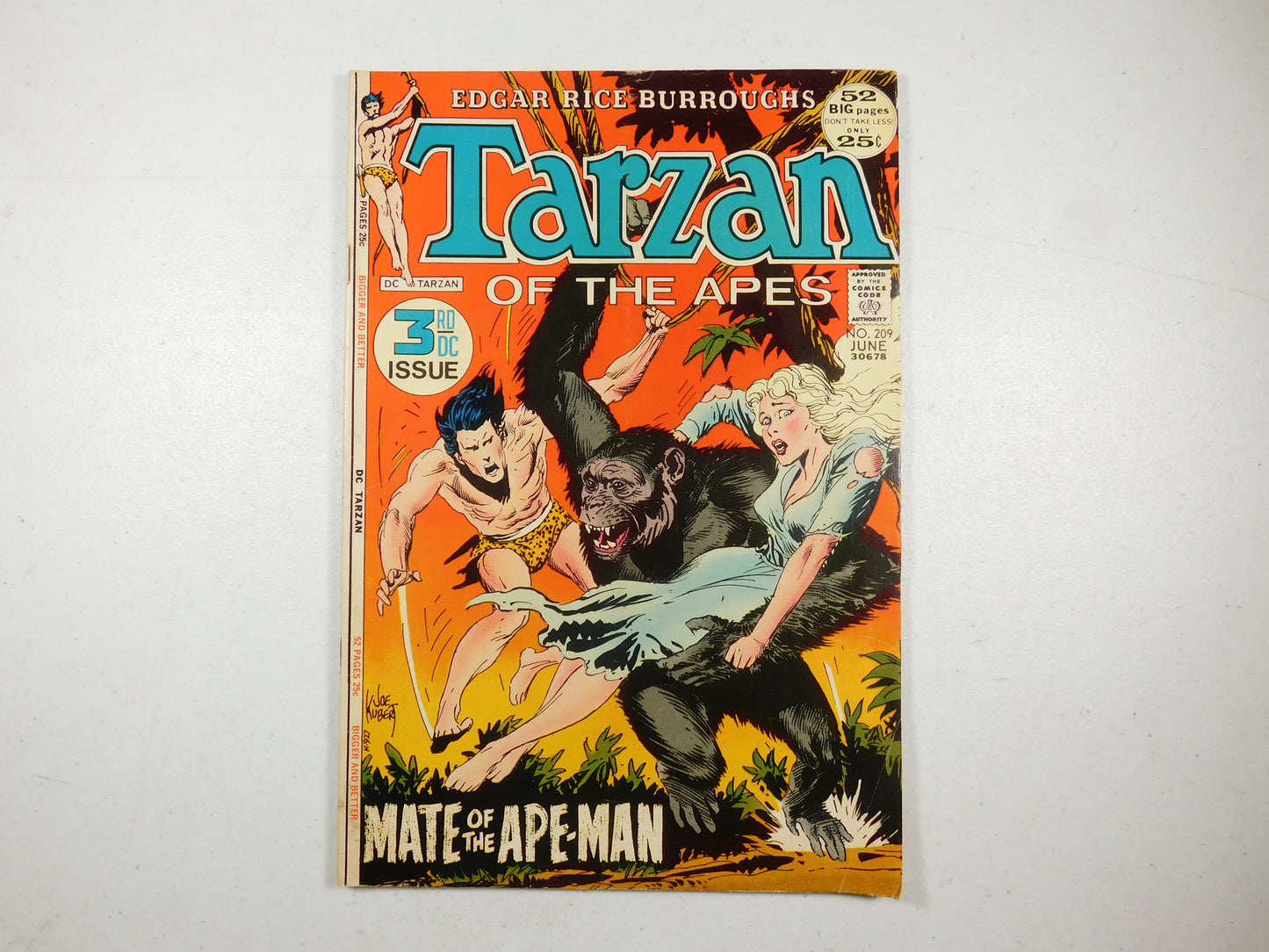 1972 Tarzan of the Apes #209 3rd DC Issue Comic Book