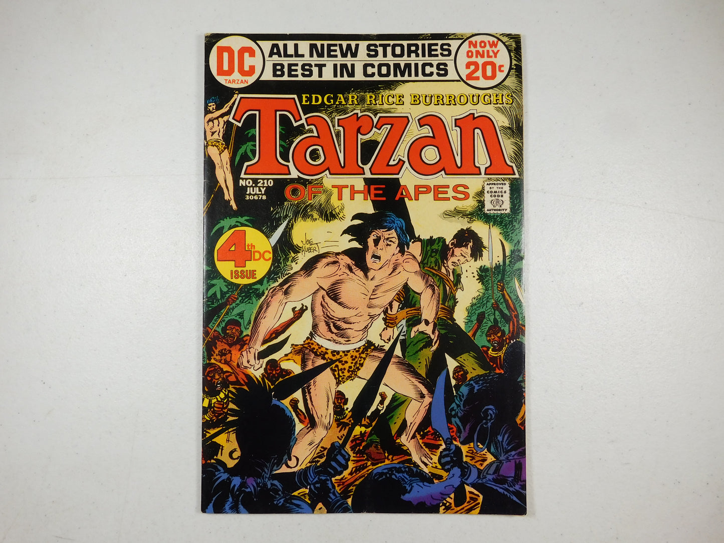 1972 Tarzan of the Apes #210 4th DC Issue Comic Book