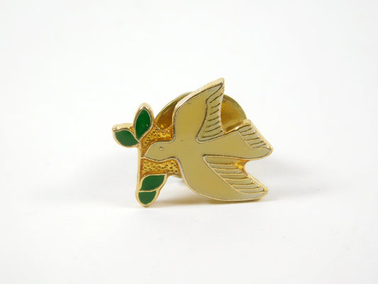 Vintage Dove with Olive Branch Lapel Pin