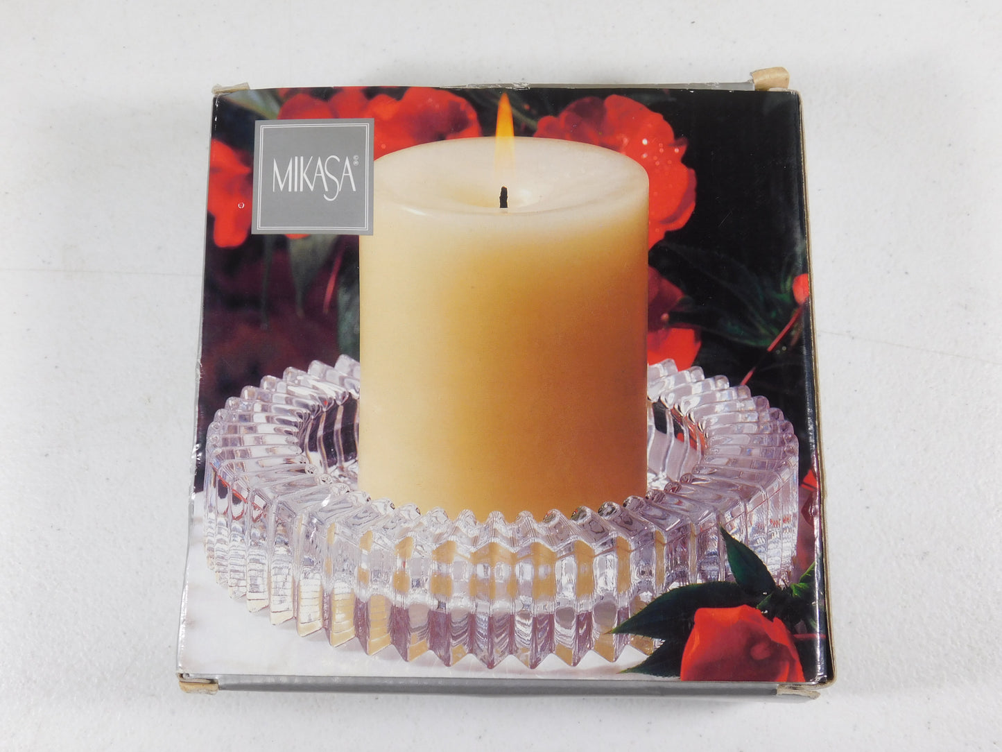 Mikasa Diamond Fire Wine Coaster/Pillar Candleholder