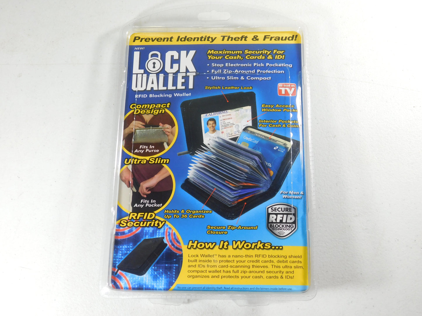 Lock Wallet RFID Blocking Wallet