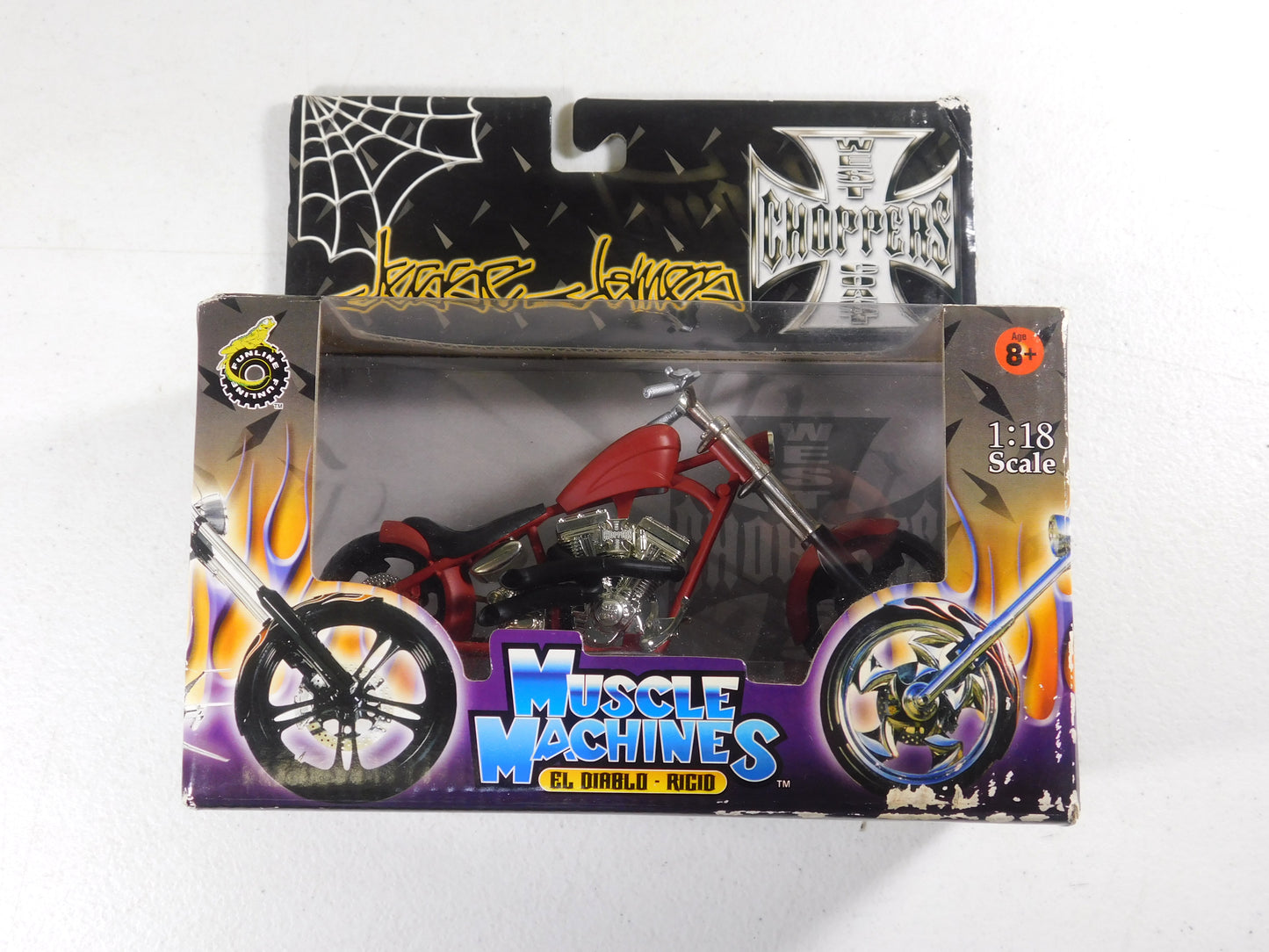 Jesse James West Coast Choppers El Diablo - Rigid 1:18 Scale Motorcycle Muscle Machines