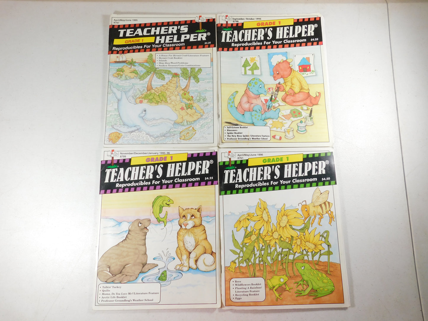 Set of 4 Teacher's Helper Reproducibles For Your Classroom Education Center Books 1995/1996