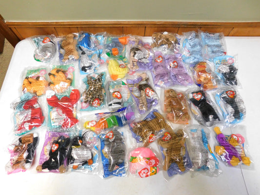 Lot of 34 McDonald's Beanie Babies Toys