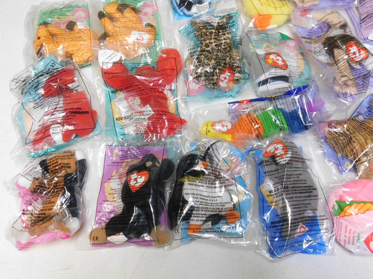 Lot of 34 McDonald's Beanie Babies Toys