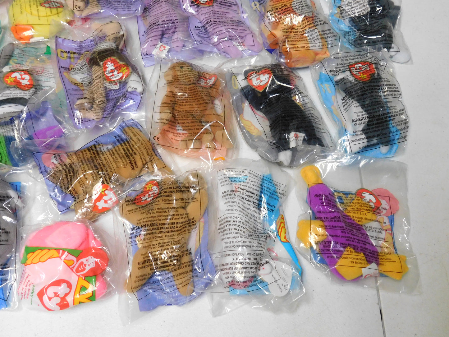 Lot of 34 McDonald's Beanie Babies Toys