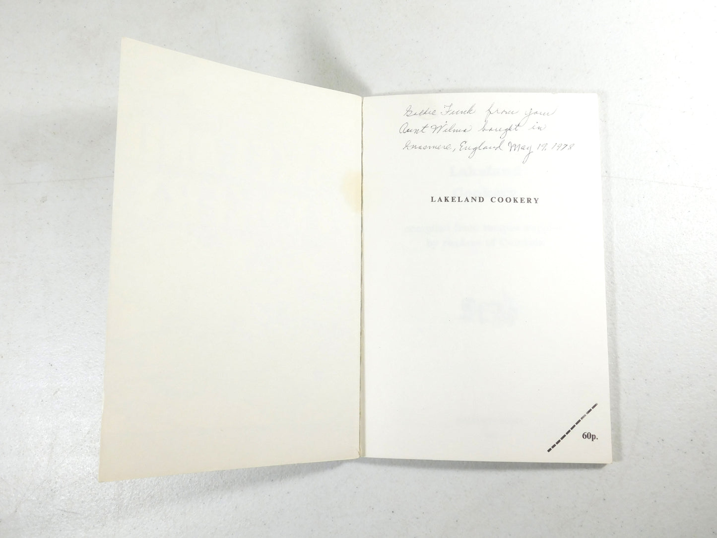 Lakeland Cookery Recipe Book Collected by Cumbria